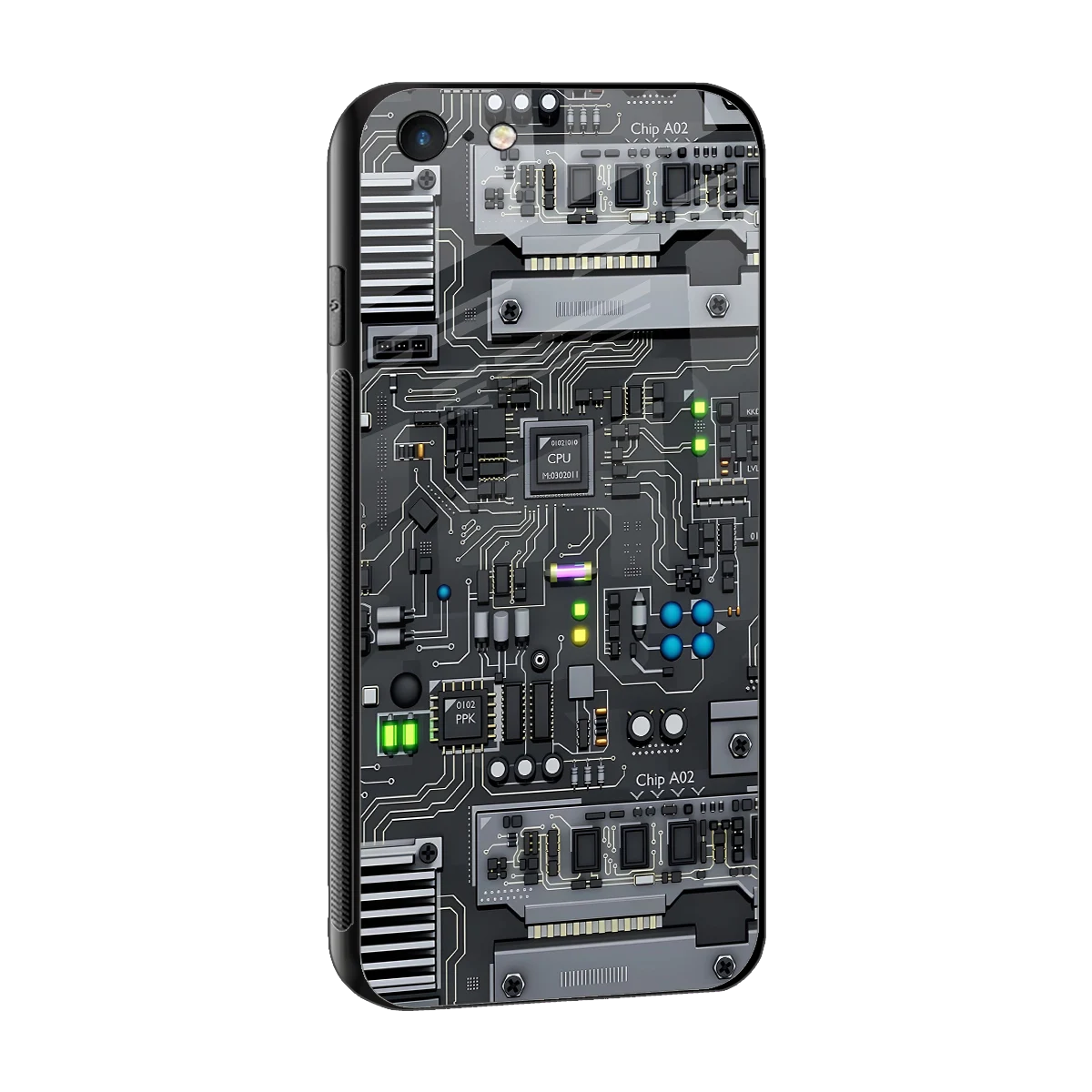 Cybercore sleek iphone 6s cover with tempered glass back and TPU edges