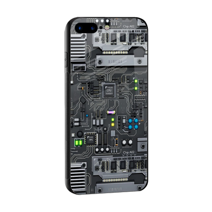 Cybercore sleek iphone 8 plus cover with tempered glass back and TPU edges