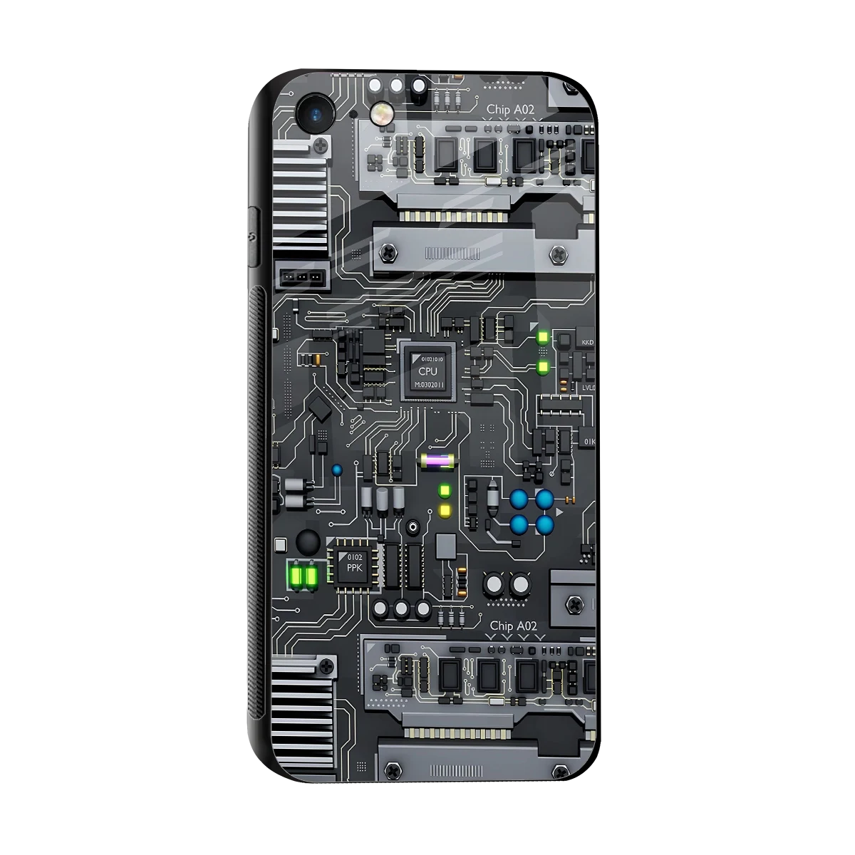 Cybercore sleek iphone 7 cover with tempered glass back and TPU edges