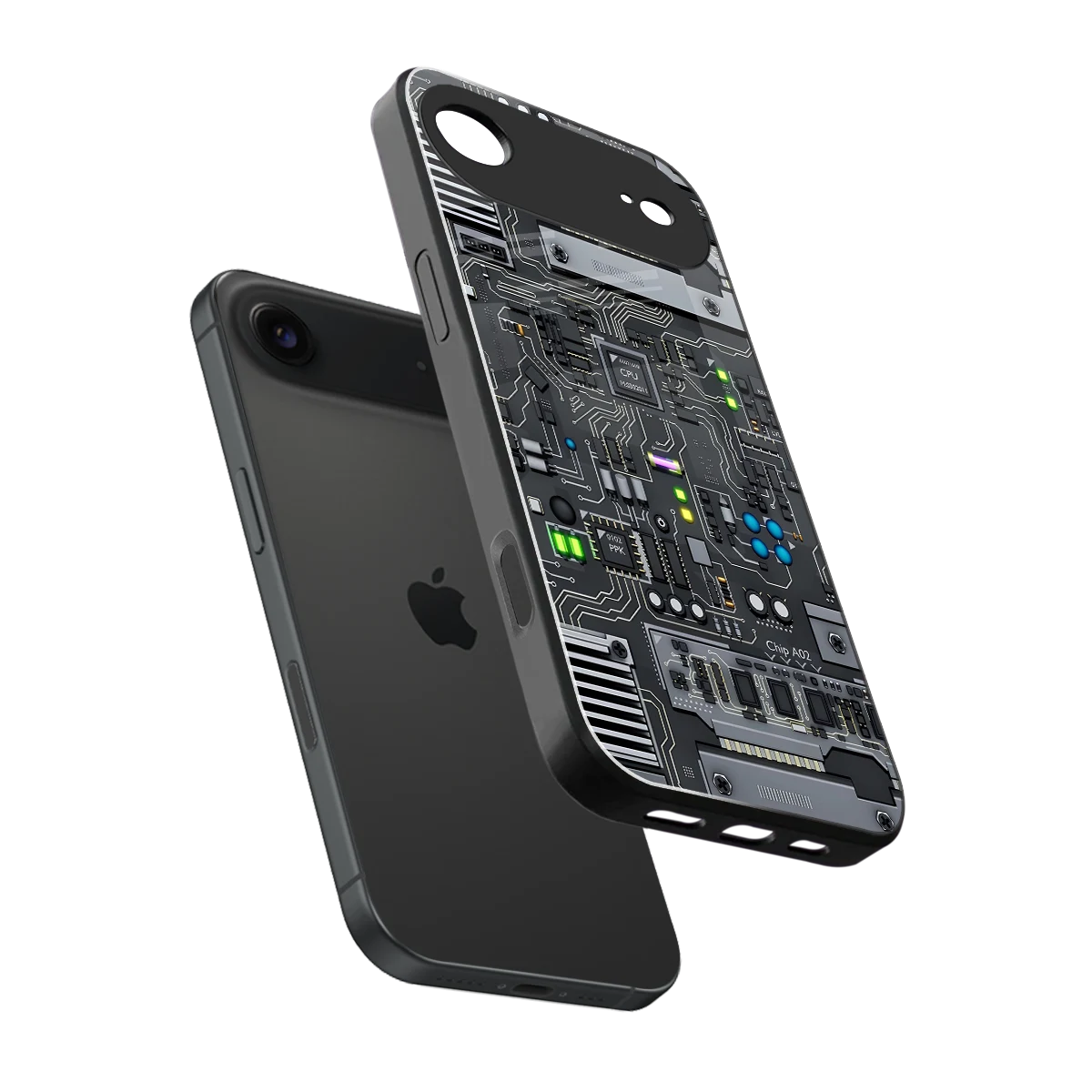 Cybercore sleek iphone air cover with tempered glass back and TPU edges