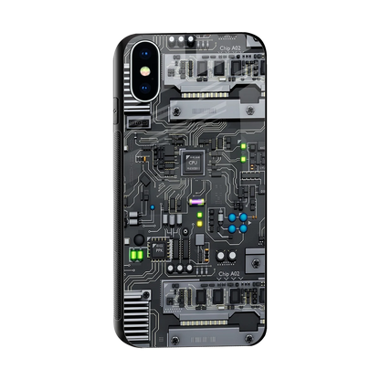 Cybercore sleek iphone x cover with tempered glass back and TPU edges