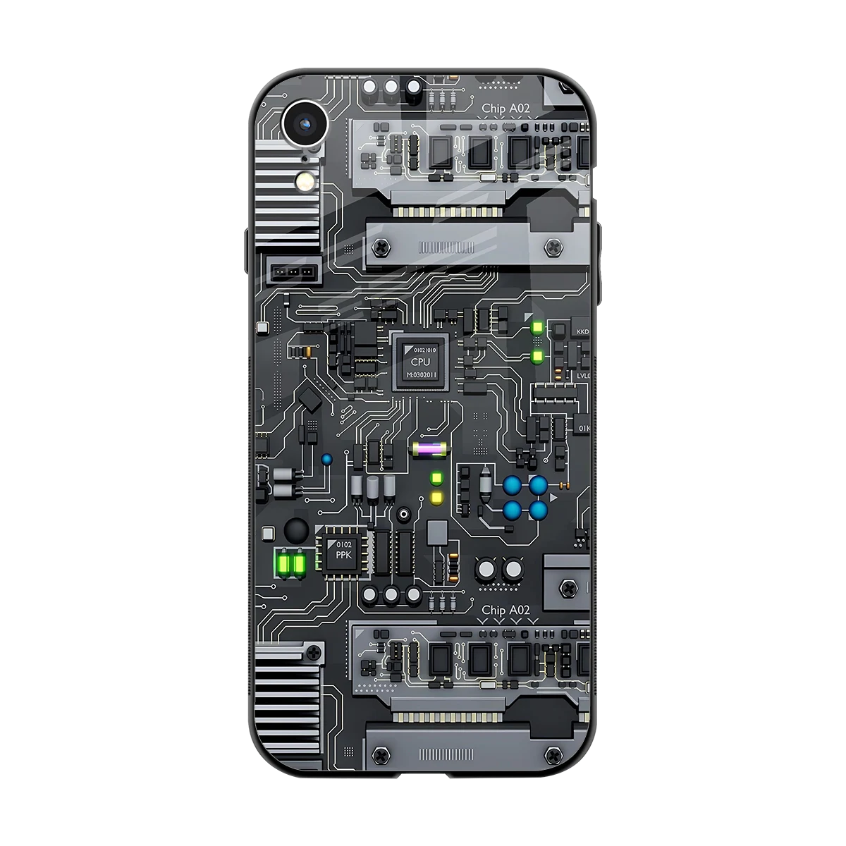 Cybercore back phone cover | glass case for iphone xr