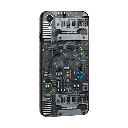 Cybercore sleek iphone xr cover with tempered glass back and TPU edges
