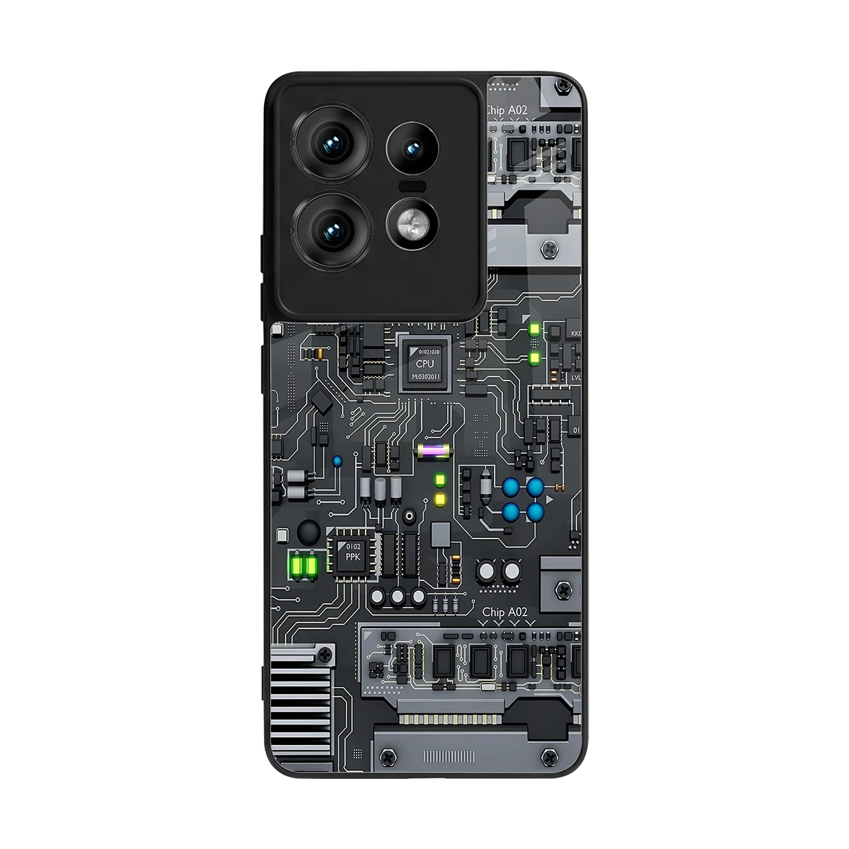 Cybercore back phone cover | glass case for motorola edge 50 pro