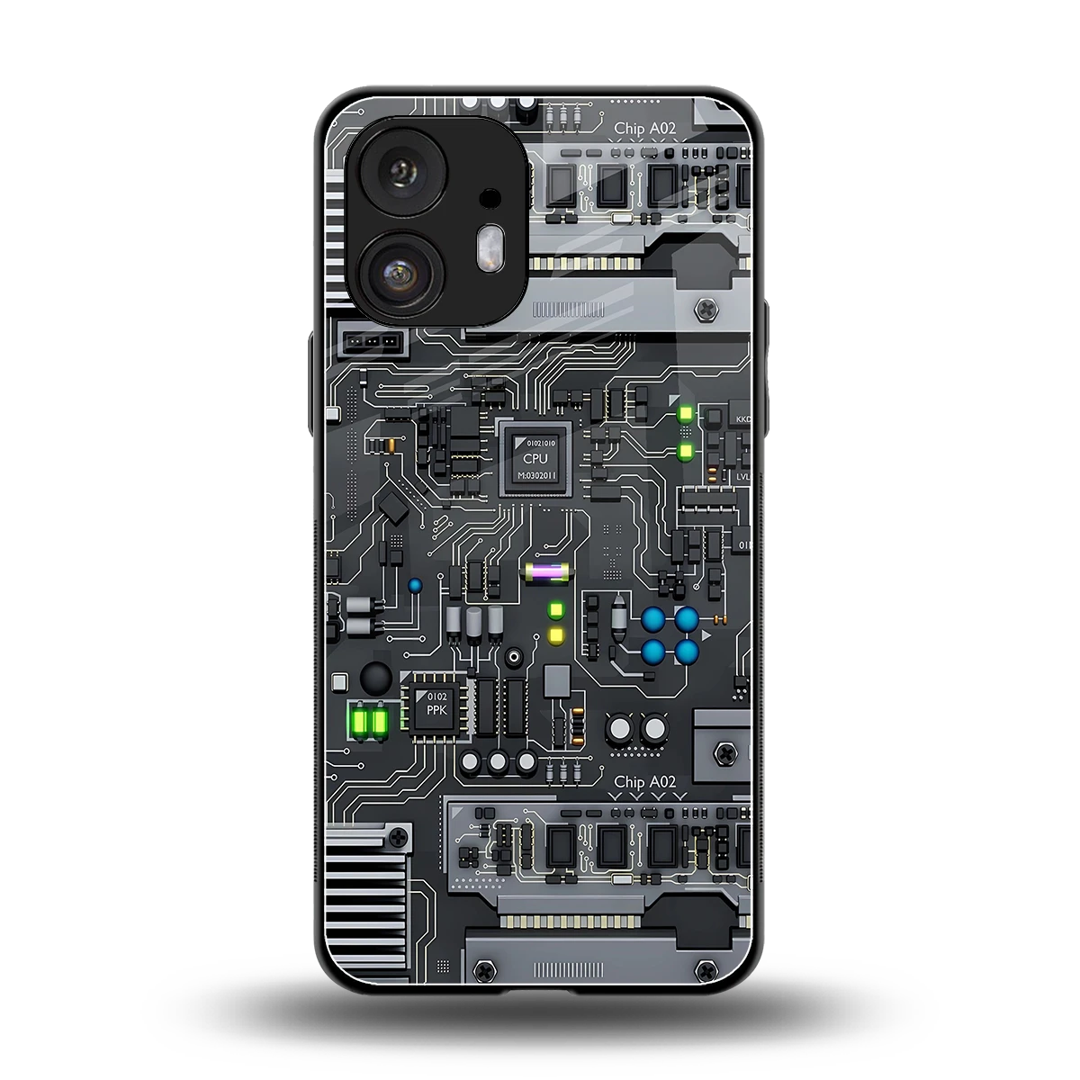 Cybercore back phone cover | glass case for nothing phone 2