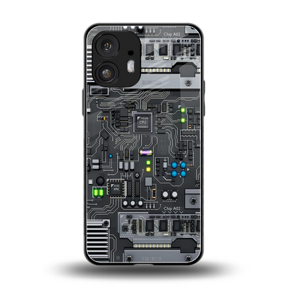 Cybercore back phone cover | glass case for nothing phone 2