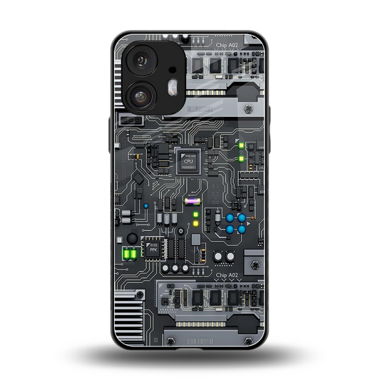 Cybercore back phone cover | glass case for nothing phone 2