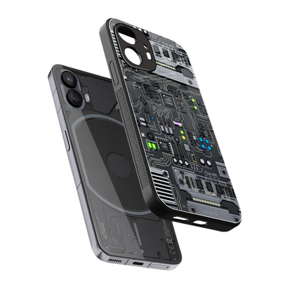 Cybercore sleek nothing phone 2 cover with tempered glass back and TPU edges