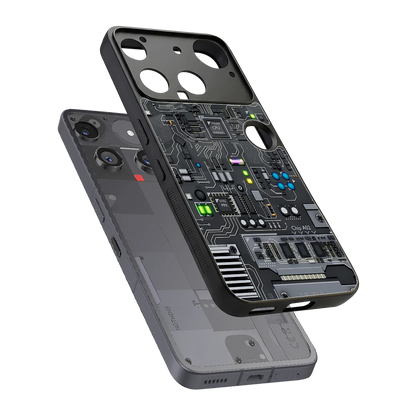 Cybercore sleek nothing phone 3 cover with tempered glass back and TPU edges