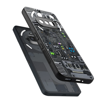 Cybercore sleek nothing phone 3a cover with tempered glass back and TPU edges