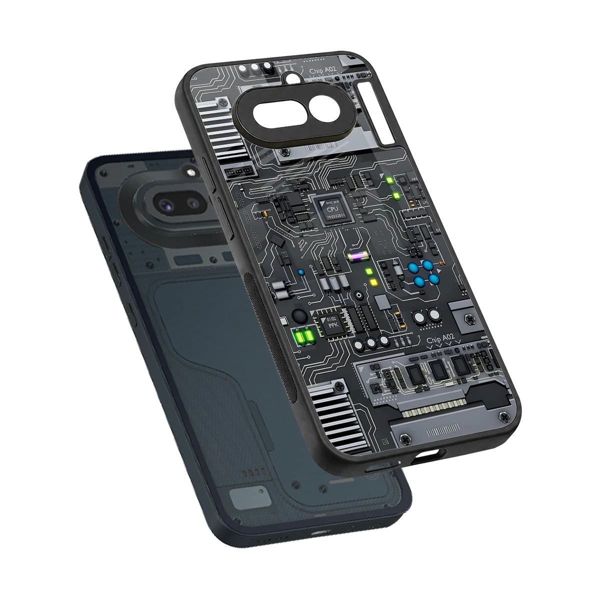 Cybercore sleek nothing phone 4a cover with tempered glass back and TPU edges