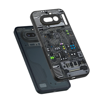 Cybercore sleek nothing phone 4a cover with tempered glass back and TPU edges