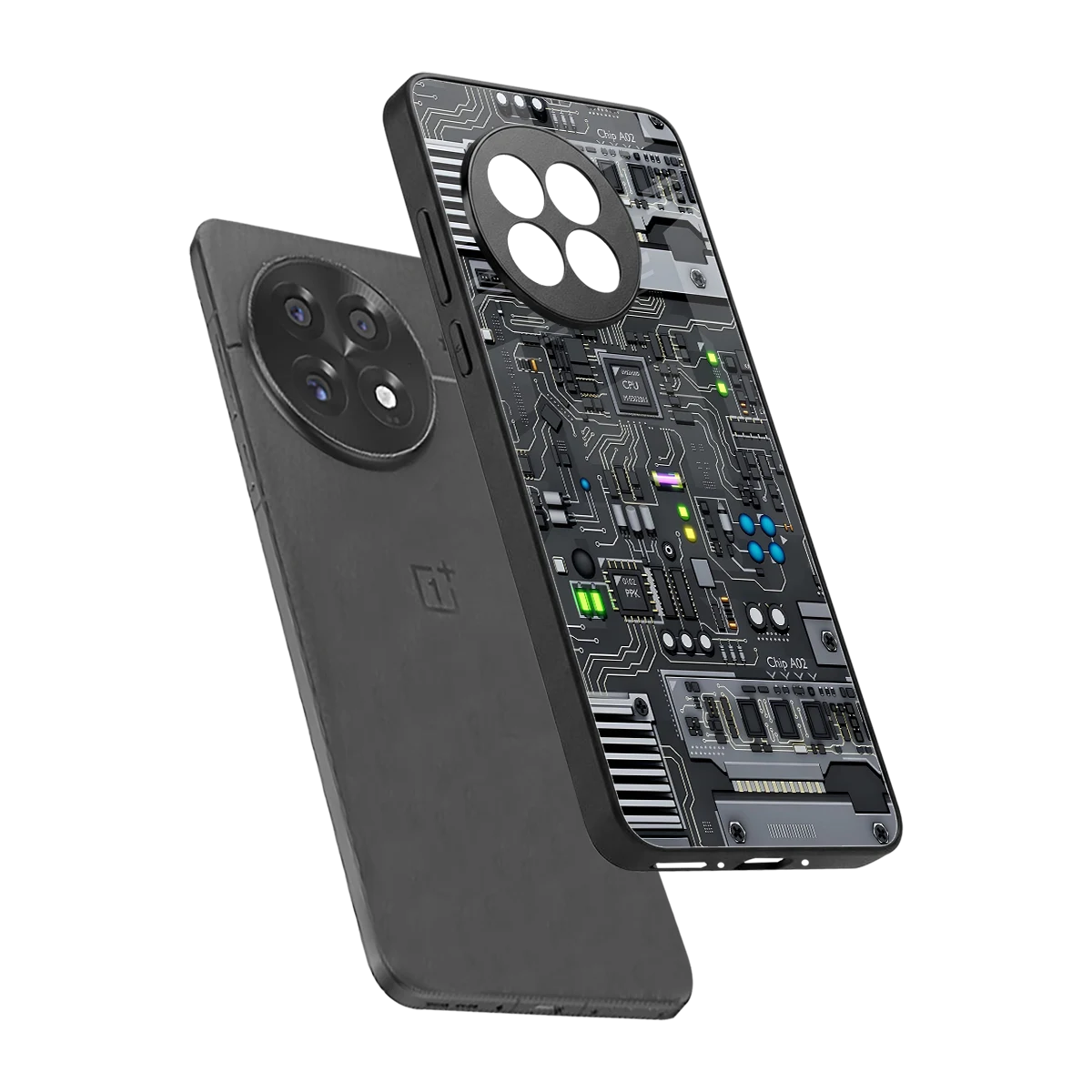 Cybercore sleek oneplus 13r cover with tempered glass back and TPU edges
