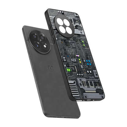 Cybercore sleek oneplus 13r cover with tempered glass back and TPU edges