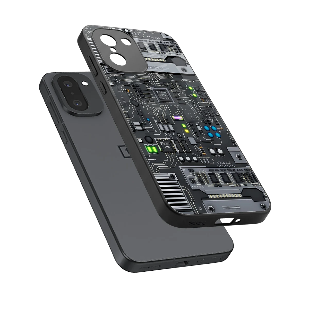 Cybercore sleek oneplus 15r cover with tempered glass back and TPU edges