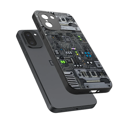 Cybercore sleek oneplus 15r cover with tempered glass back and TPU edges