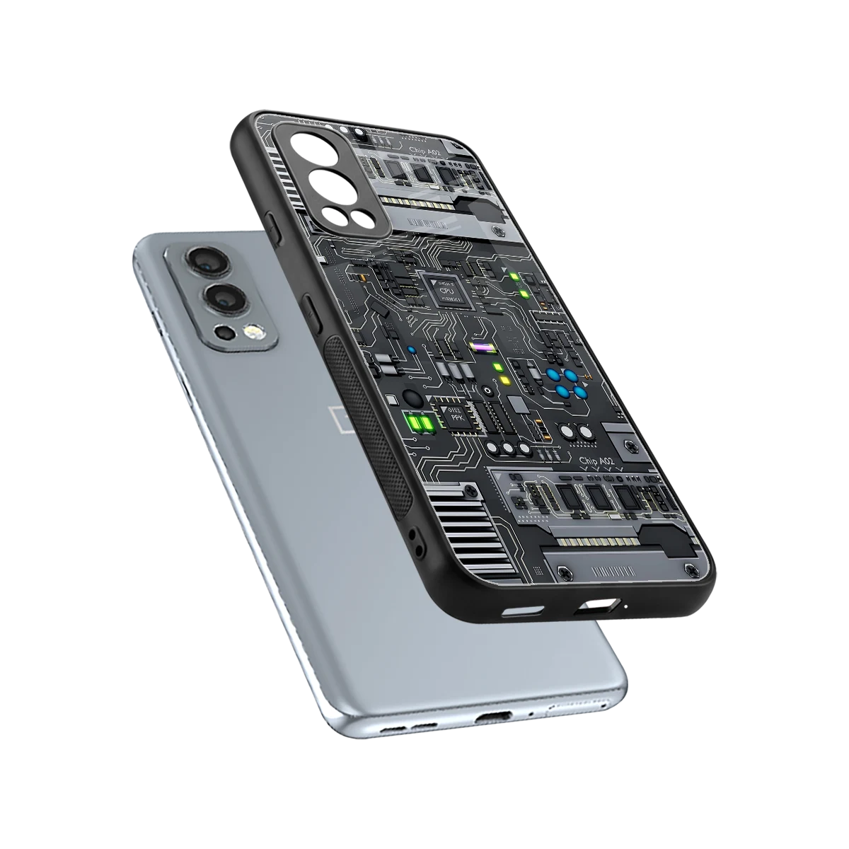 Cybercore sleek oneplus nord 2 cover with tempered glass back and TPU edges