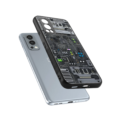 Cybercore sleek oneplus nord 2 cover with tempered glass back and TPU edges