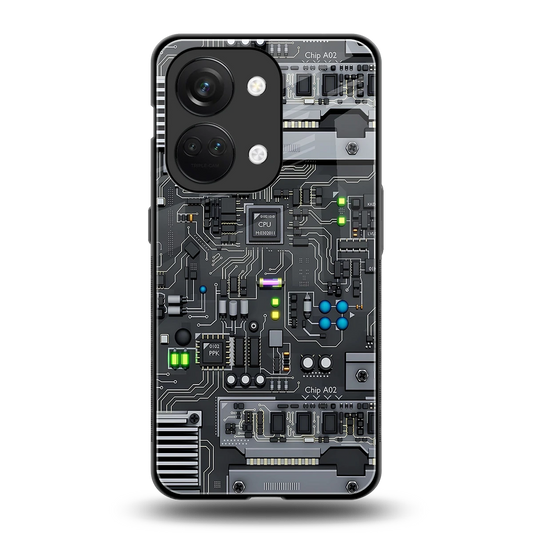 Cybercore back phone cover | glass case for oneplus nord 3