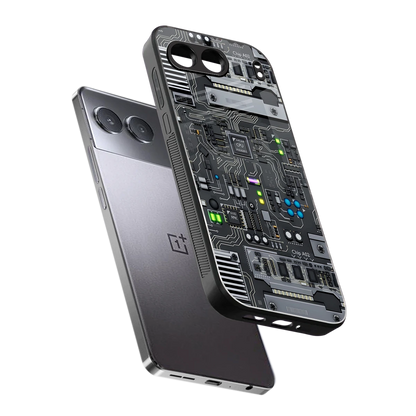 Cybercore sleek oneplus nord 4 cover with tempered glass back and TPU edges