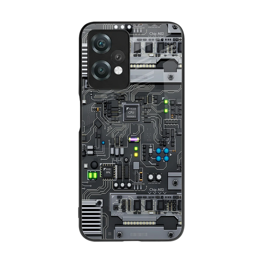 Cybercore back phone cover | glass case for oneplus nord ce 2 lite