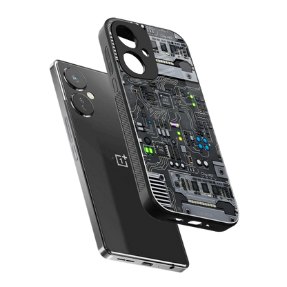 Cybercore sleek oneplus nord ce 3 cover with tempered glass back and TPU edges