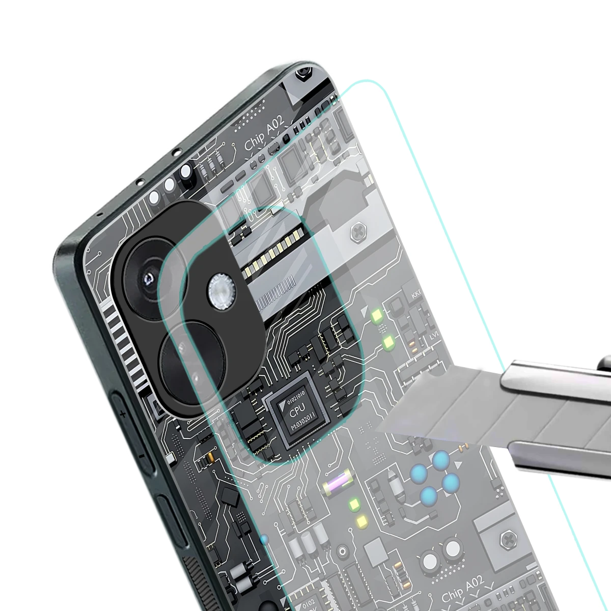 Cybercore stylish phone case for oneplus nord ce 3 | glossy glass and slim fit