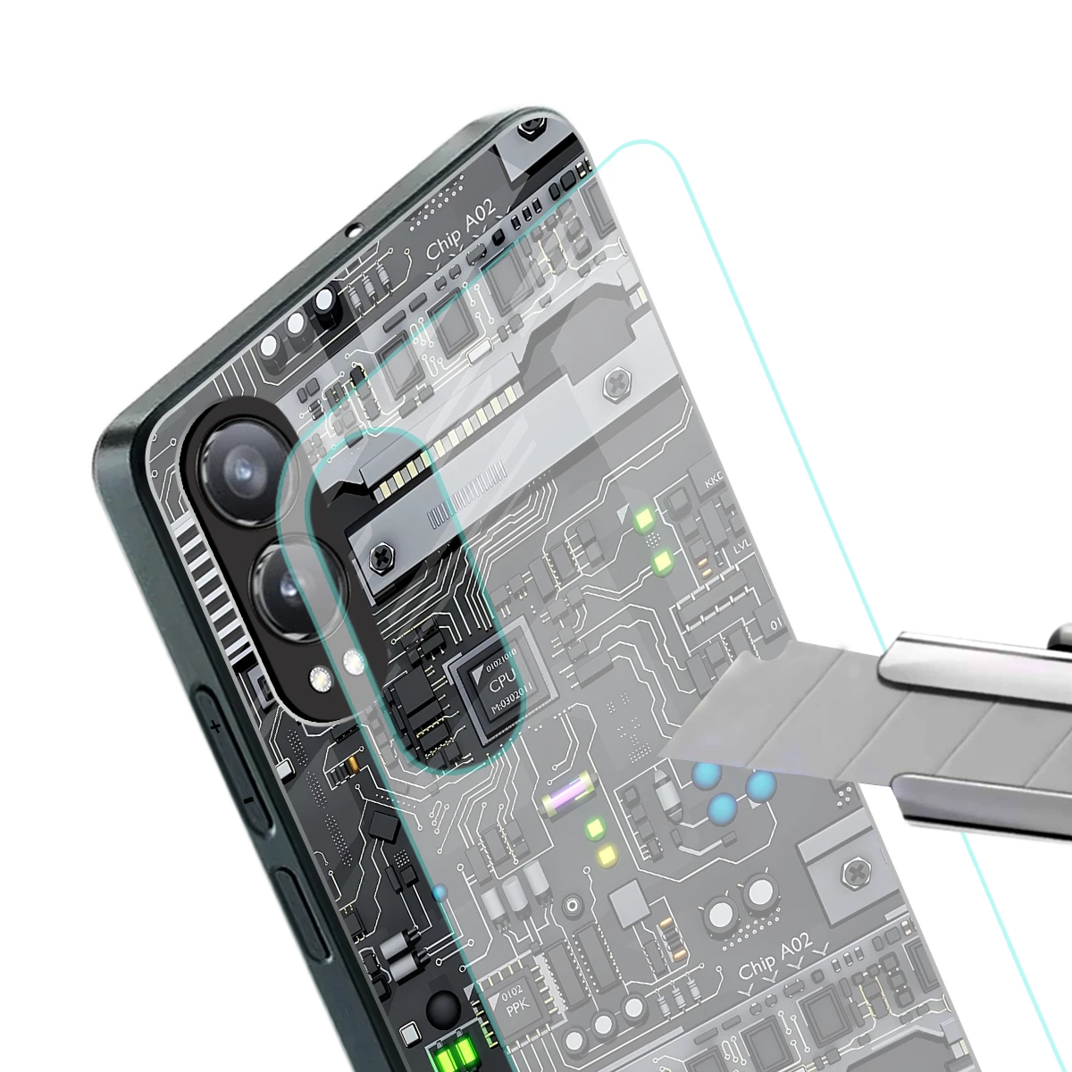 Cybercore stylish phone case for oneplus nord ce 4 lite | glossy glass and slim fit