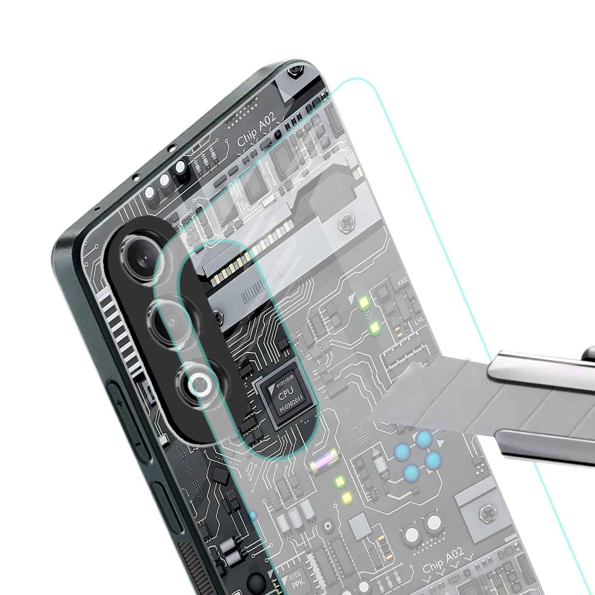 Cybercore stylish phone case for oneplus nord ce 4 | glossy glass and slim fit