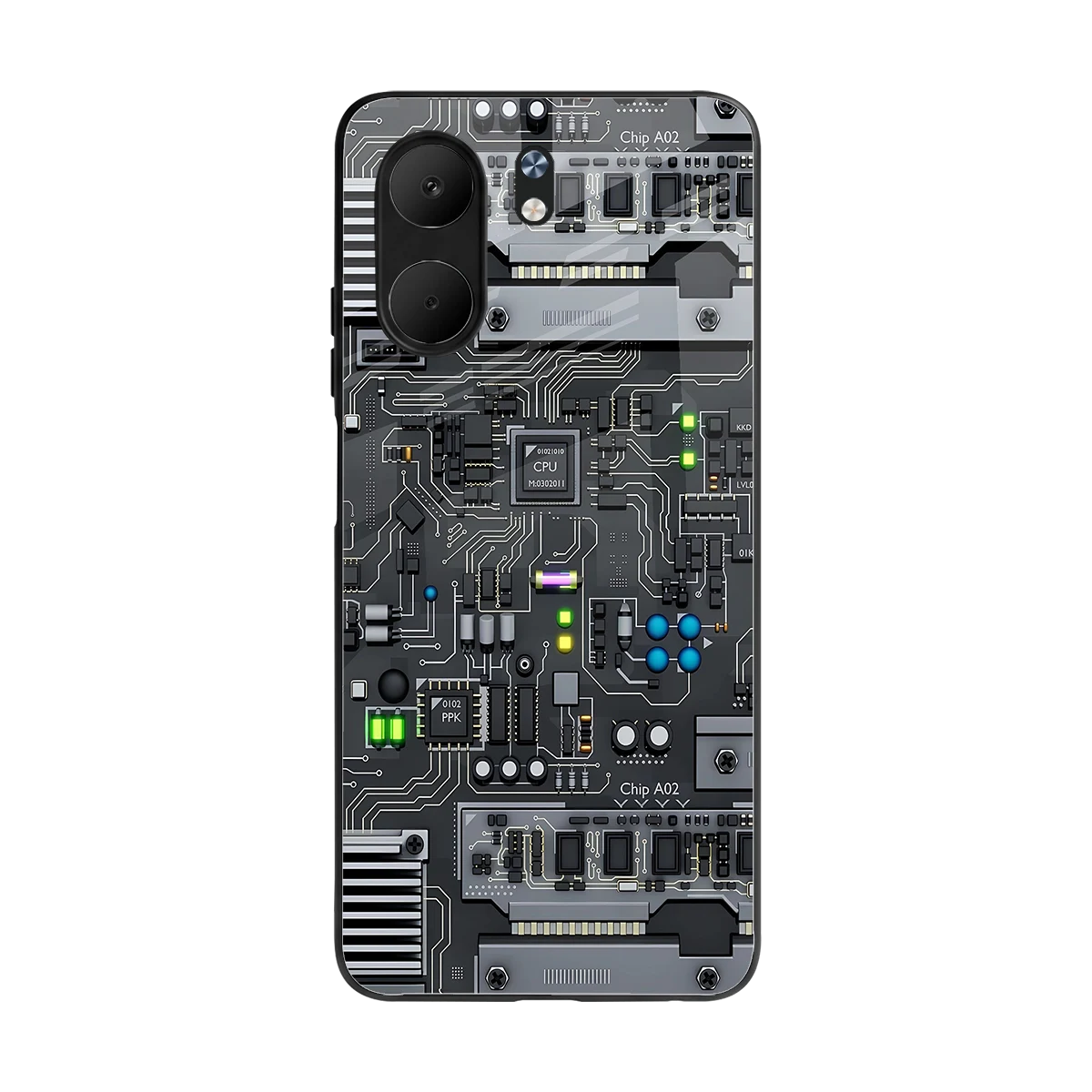 Cybercore back phone cover | glass case for oppo a5x 5g
