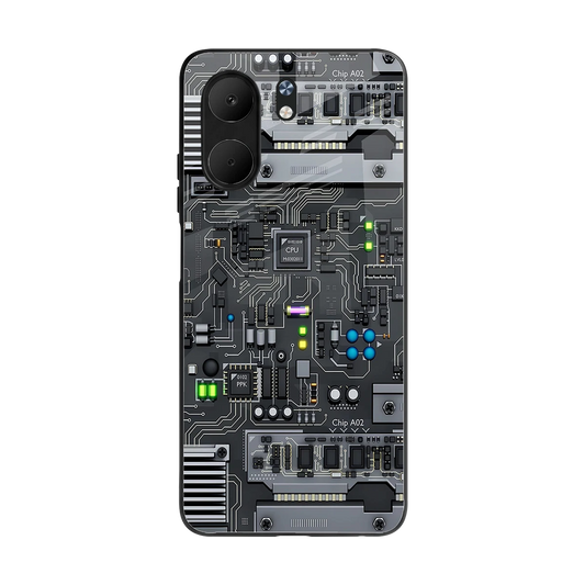 Cybercore back phone cover | glass case for oppo a5x 5g