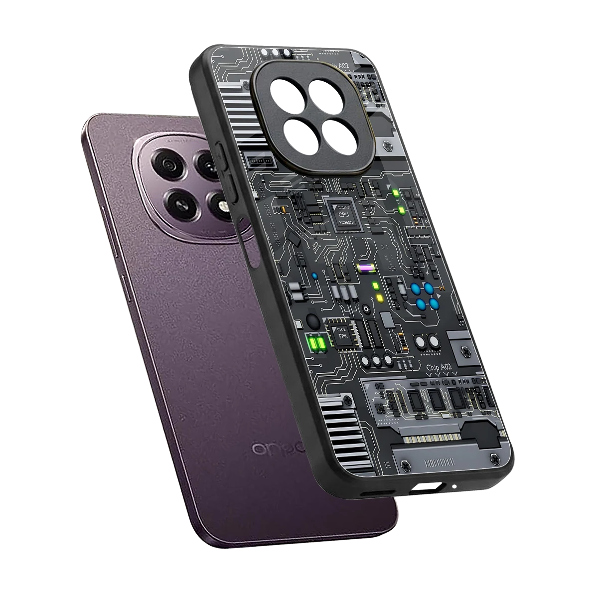 Cybercore sleek oppo f29 5g cover with tempered glass back and TPU edges