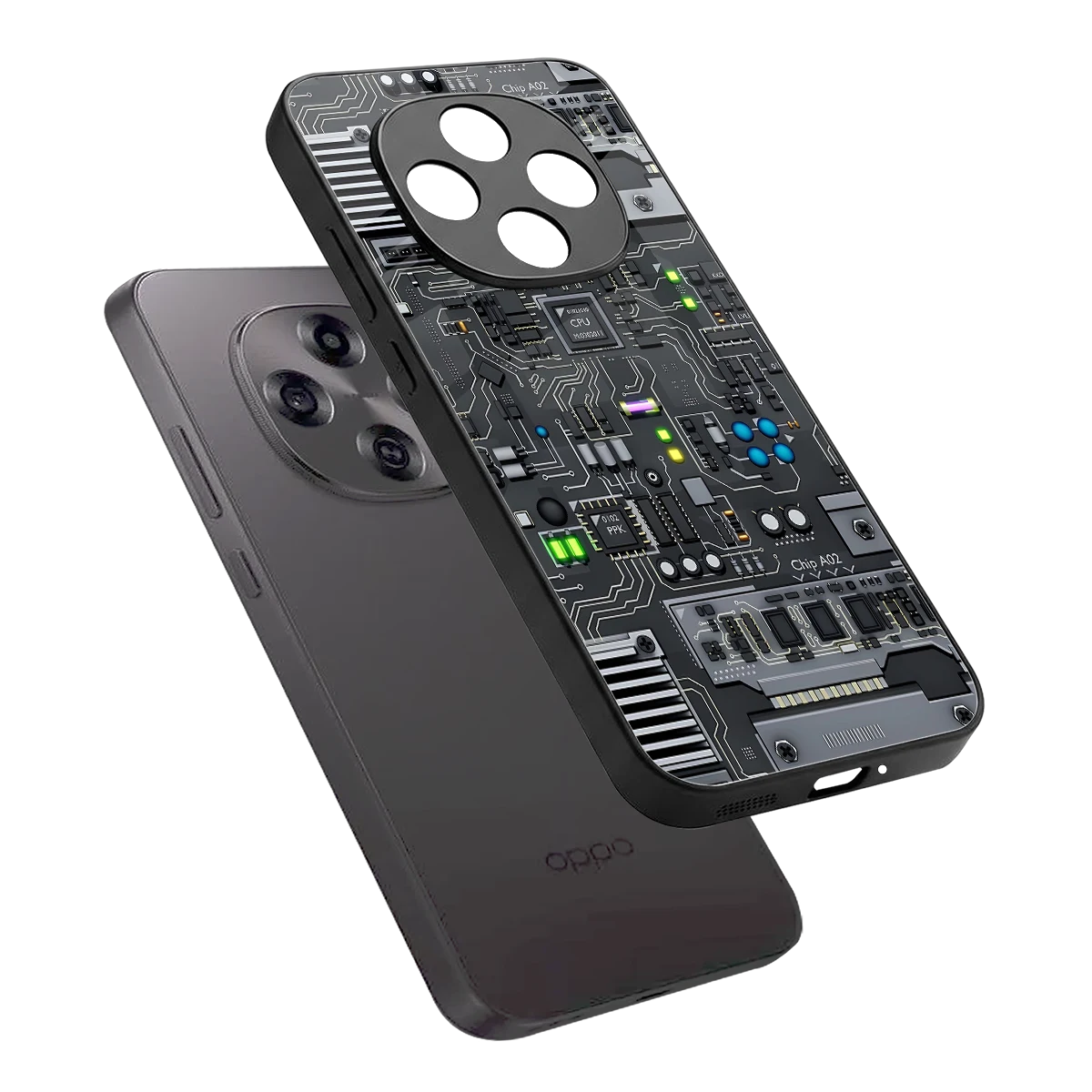 Cybercore sleek oppo f31 pro 5g cover with tempered glass back and TPU edges