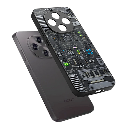 Cybercore sleek oppo f31 pro 5g cover with tempered glass back and TPU edges