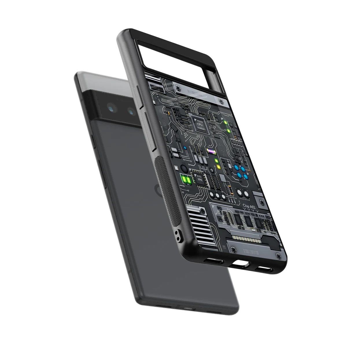 Cybercore sleek google pixel 6 pro cover with tempered glass back and TPU edges