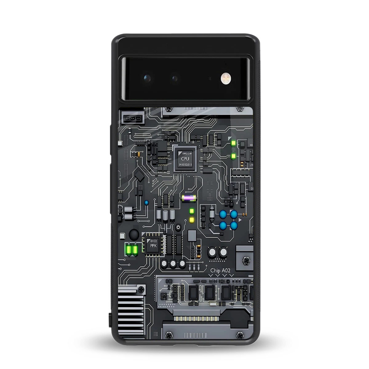Cybercore back phone cover | glass case for google pixel 6