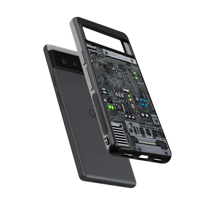 Cybercore sleek google pixel 6 cover with tempered glass back and TPU edges