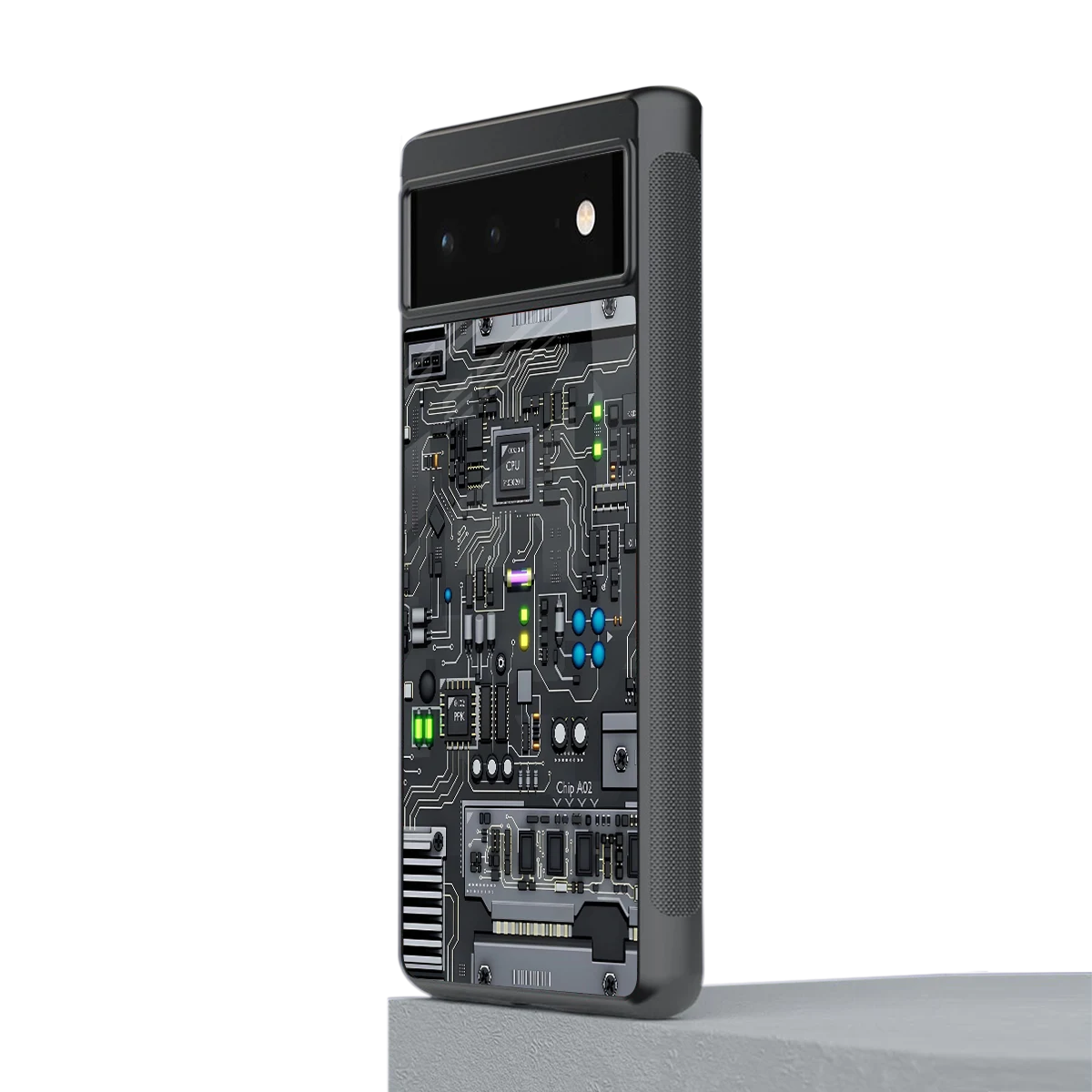 Cybercore stylish phone case for google pixel 6a | glossy glass and slim fit