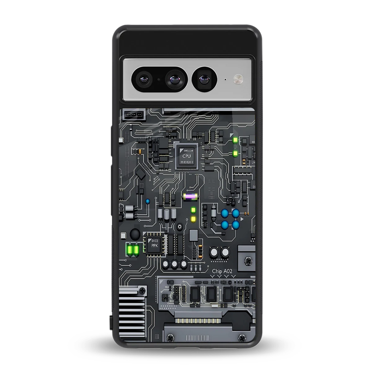 Cybercore back phone cover | glass case for google pixel 7 pro