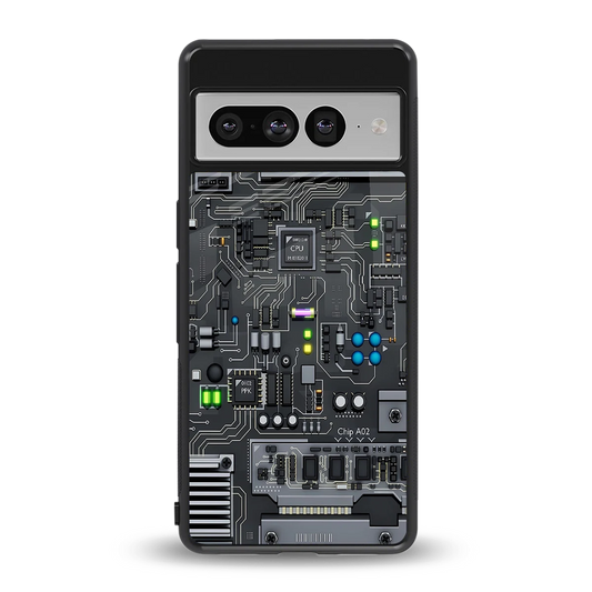 Cybercore back phone cover | glass case for google pixel 7 pro