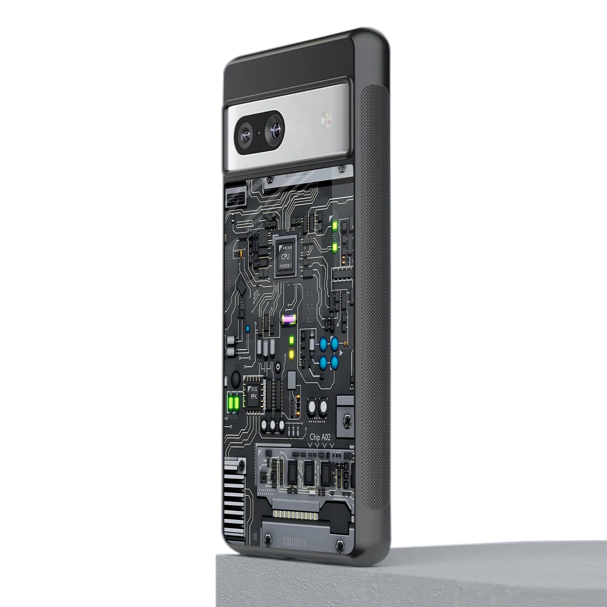 Cybercore stylish phone case for google pixel 7a | glossy glass and slim fit