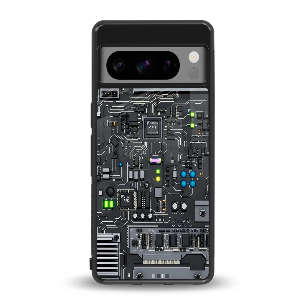 Cybercore back phone cover | glass case for google pixel 8 pro