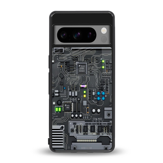 Cybercore back phone cover | glass case for google pixel 8 pro
