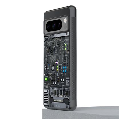 Cybercore stylish phone case for google pixel 8 pro | glossy glass and slim fit