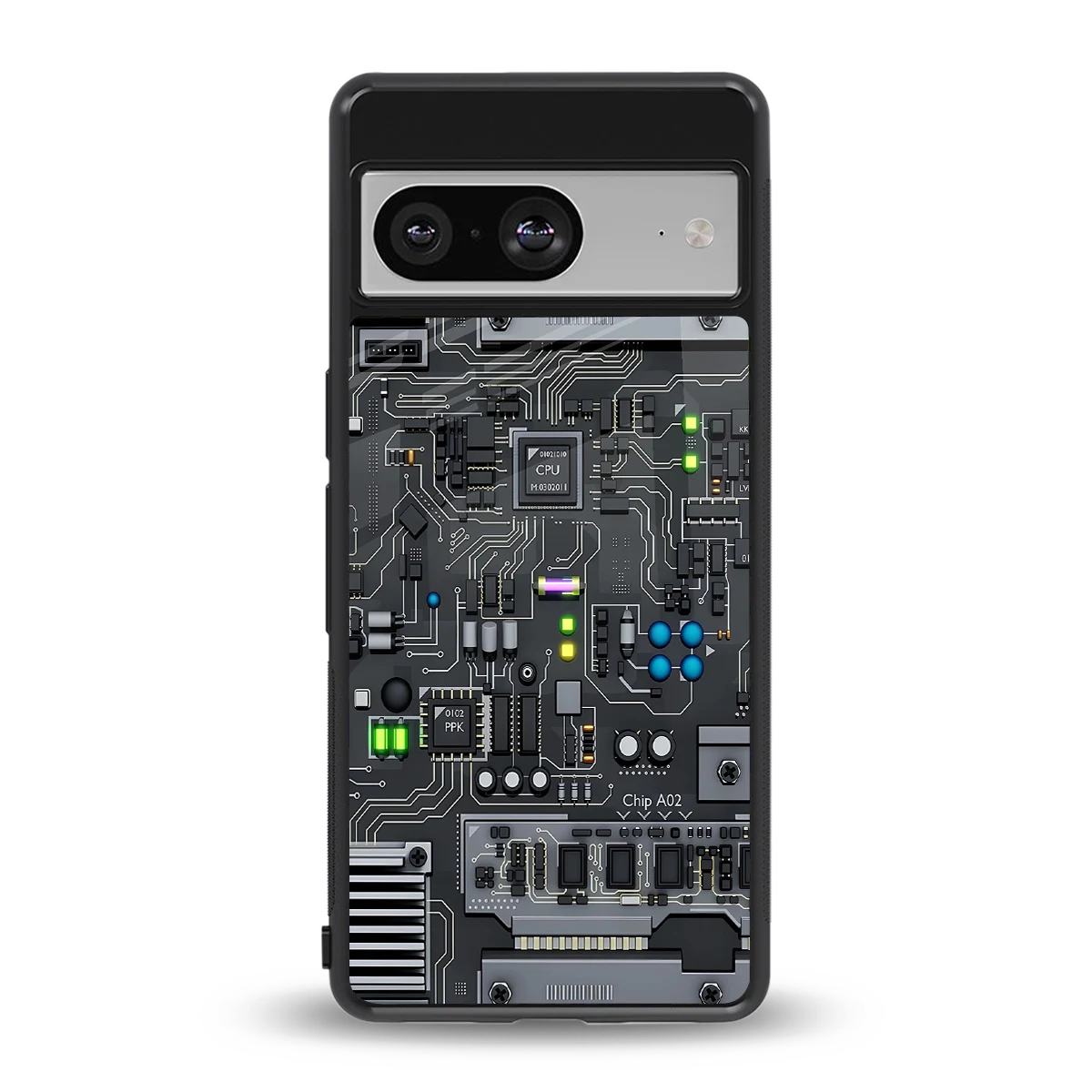 Cybercore back phone cover | glass case for google pixel 8