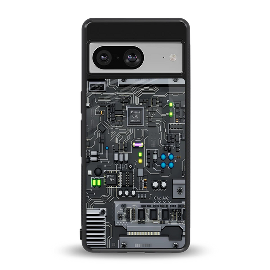 Cybercore back phone cover | glass case for google pixel 8