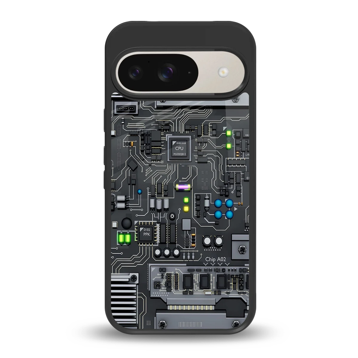 Cybercore back phone cover | glass case for google pixel 9
