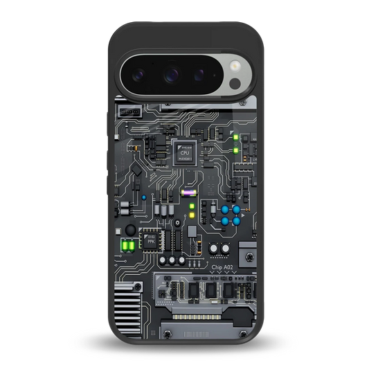Cybercore back phone cover | glass case for google pixel 9 pro xl