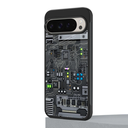 Cybercore google pixel 9 pro mobile cover | shockproof glass phone case