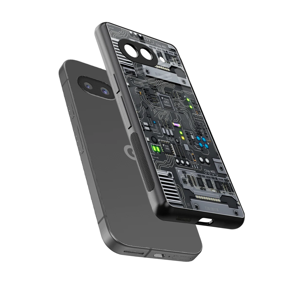 Cybercore sleek google pixel 10a cover with tempered glass back and TPU edges